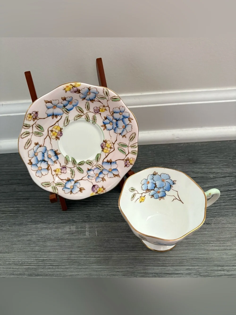 Vintage EB Foley China Tea Cup and Saucer. Perfect Condition.